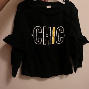 Toddler girl so chic pullover sweater
